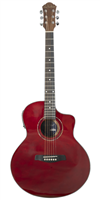 GUITARRA LA SEVILLANA E/ACUST. GA-321CEQ - WINE RED
