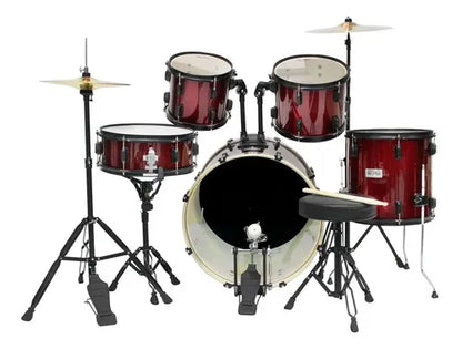 Batería Acustica New Beat NB320SET-CHHW – 5 Piezas con Herrajes y Platillos