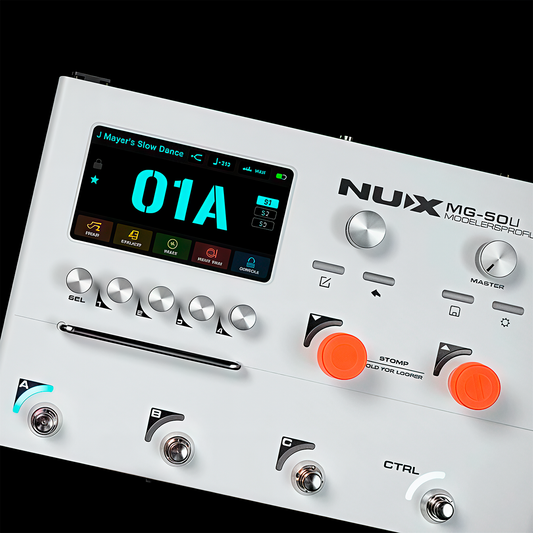 PROCESADOR NUX PARA GUITARRA CON FUNDA INCLUIDA MG-50LI