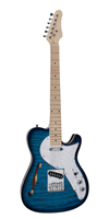 GUITARRA MARS ELECTRICA MOD. TELE HOLLOWBODY - BLUE