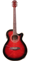 GUITARRA OSCAR SCHMIDT E/ACUSTIC OG10CEF - ROJO TRANSPARENTE