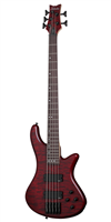 BAJO SCHECTER ELECT. STILETTO CUSTOM-5 - VAMPYRE RED SATIN