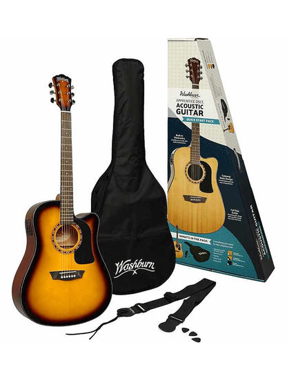 GUITARRA WASHBURN E/ACUSTICA AD5CEPACK