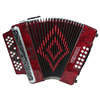 ACORDEON MORETTI BOT. MOD. VERONA GCF - ROJO