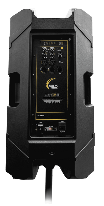 Bafle Activo Melo Xm12b Dsp, 12PuLG 800w Rms, 130db Bluetooth Negro