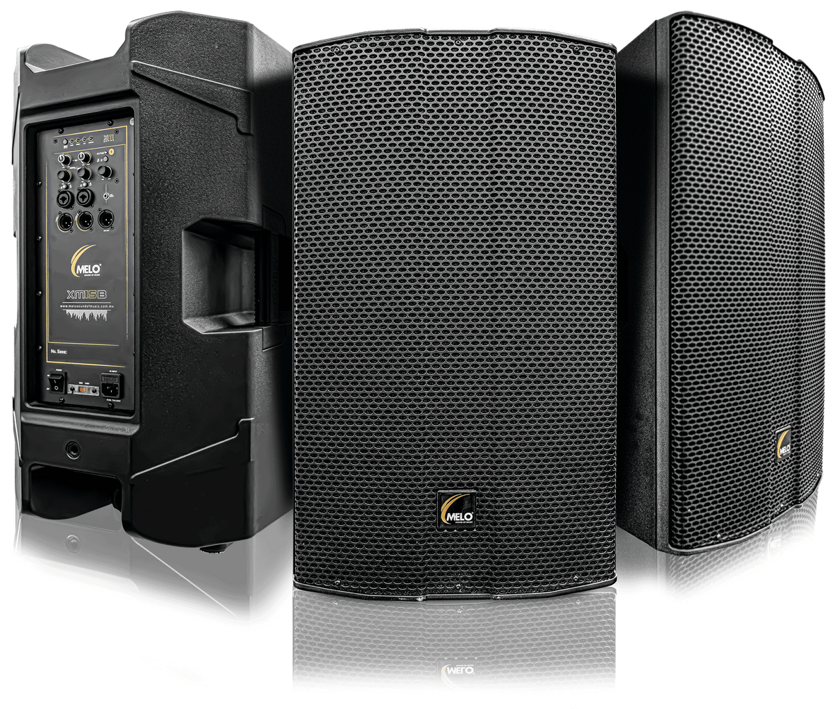 Bafle Activo Melo Xm12b Dsp, 12PuLG 800w Rms, 130db Bluetooth Negro