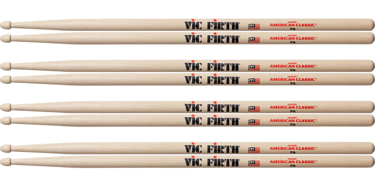 BAQUETAS VIC FIRTH 7A 4 X 3