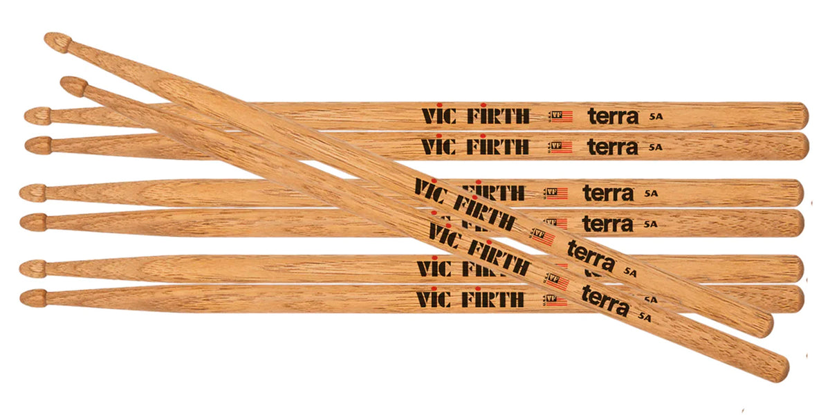 BAQUETAS VIC FIRTH TERRA 4 X 3 P5AT4PK