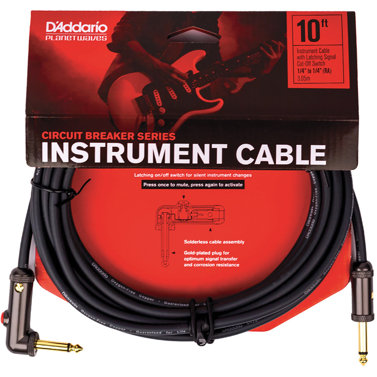 CABLE PLANET WAVE P/INST. PW-AGLRA-10